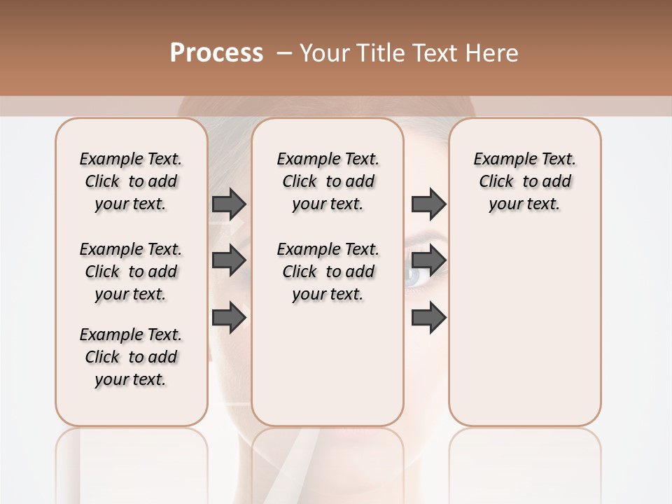 A Woman With A Nose Diagram On Her Face PowerPoint Template