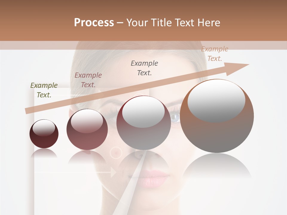 A Woman With A Nose Diagram On Her Face PowerPoint Template