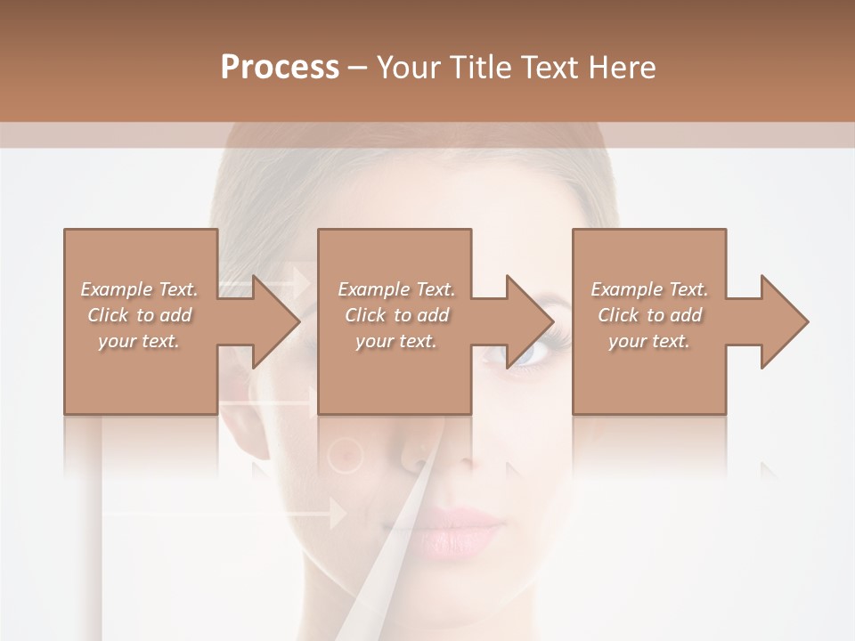 A Woman With A Nose Diagram On Her Face PowerPoint Template