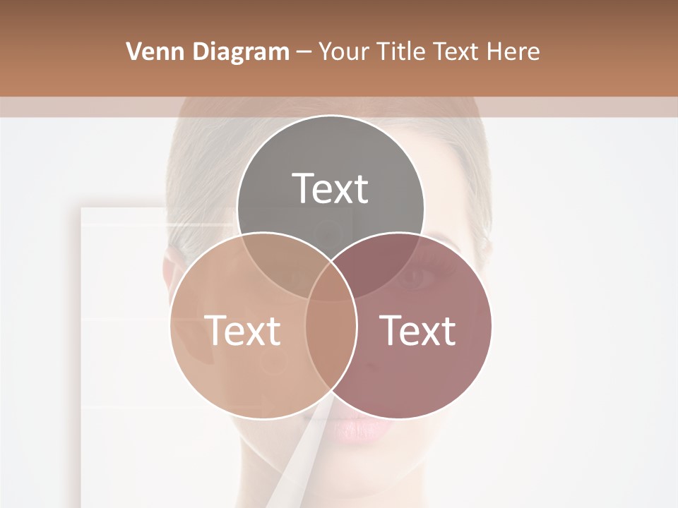 A Woman With A Nose Diagram On Her Face PowerPoint Template