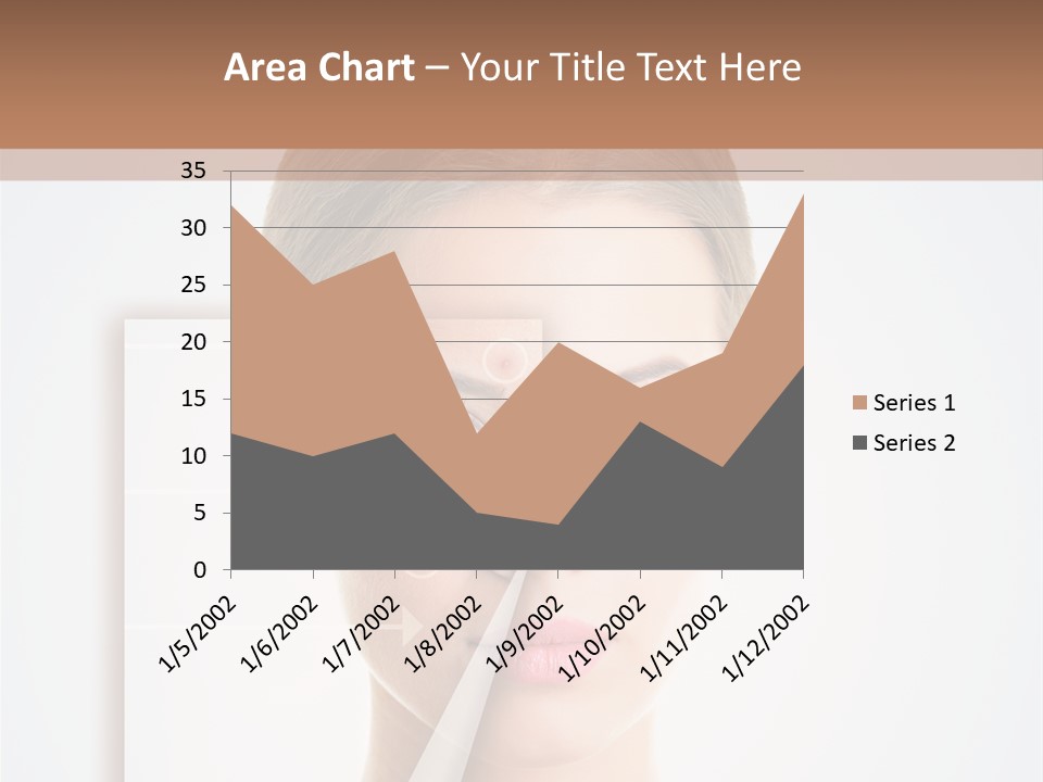A Woman With A Nose Diagram On Her Face PowerPoint Template