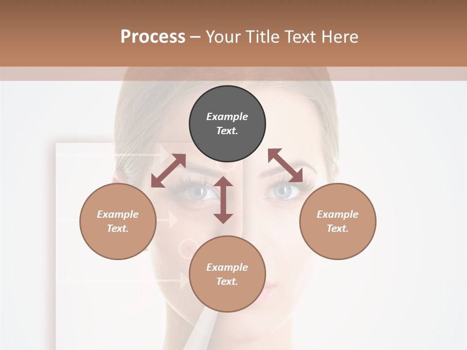 A Woman With A Nose Diagram On Her Face PowerPoint Template