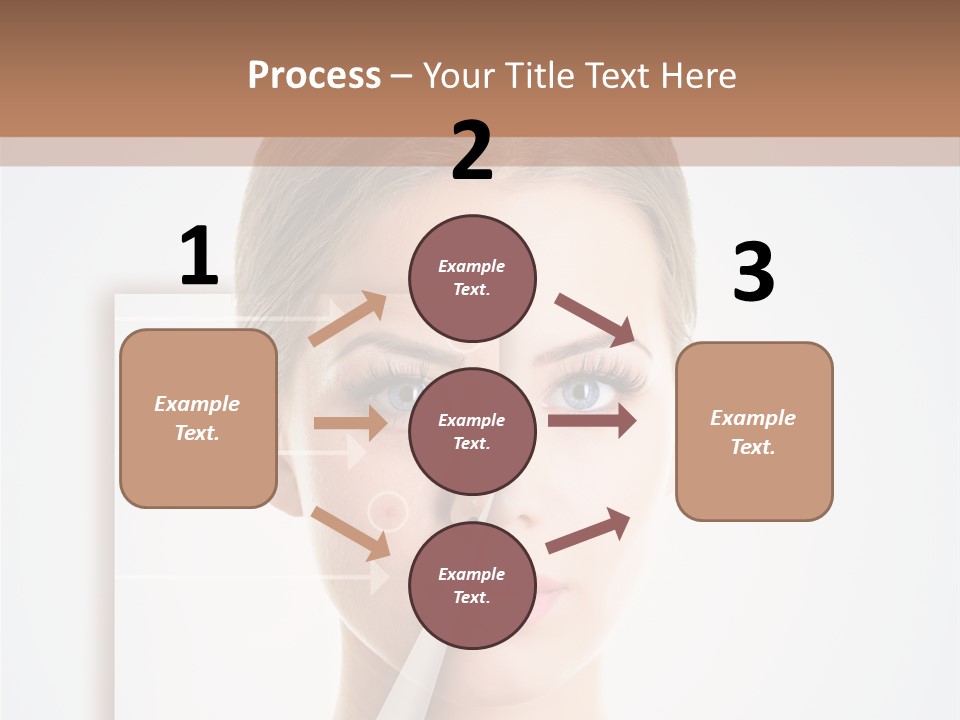 A Woman With A Nose Diagram On Her Face PowerPoint Template