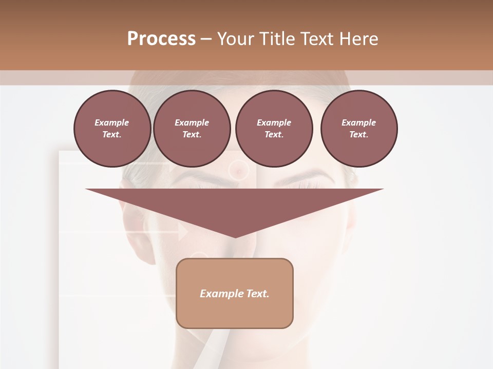 A Woman With A Nose Diagram On Her Face PowerPoint Template