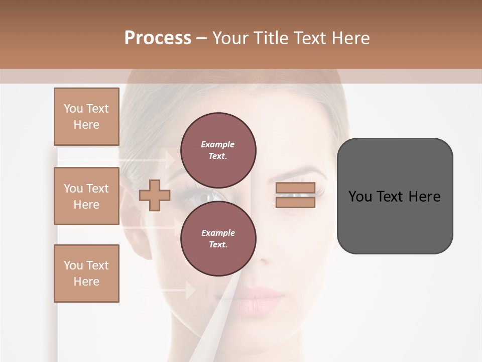 A Woman With A Nose Diagram On Her Face PowerPoint Template