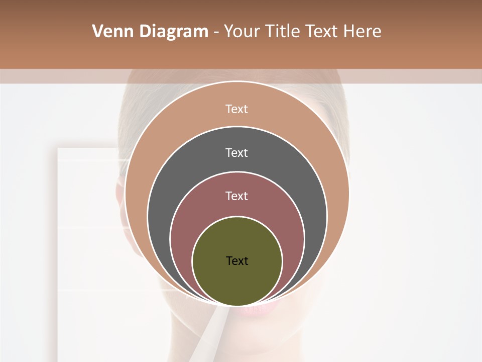 A Woman With A Nose Diagram On Her Face PowerPoint Template