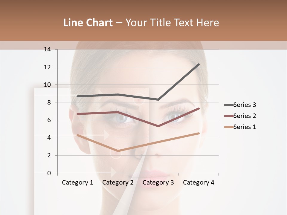 A Woman With A Nose Diagram On Her Face PowerPoint Template