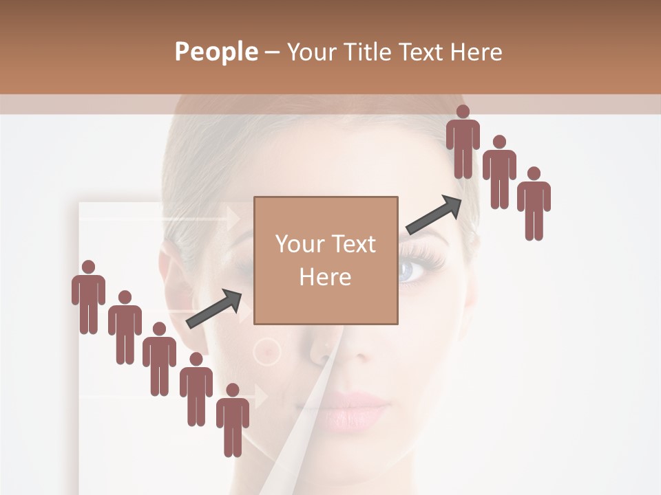A Woman With A Nose Diagram On Her Face PowerPoint Template