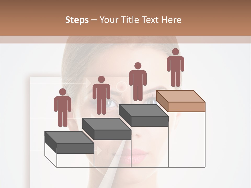 A Woman With A Nose Diagram On Her Face PowerPoint Template