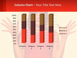 A Woman In A Red Dress Is Holding Her Hands Up PowerPoint Template