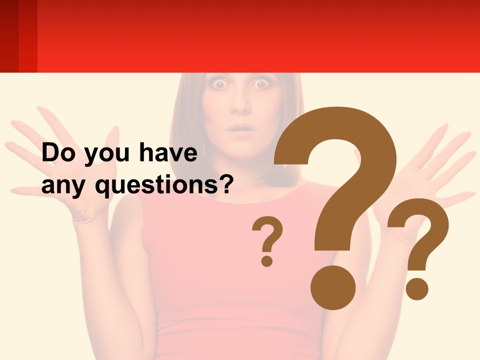 A Woman In A Red Dress Is Holding Her Hands Up PowerPoint Template