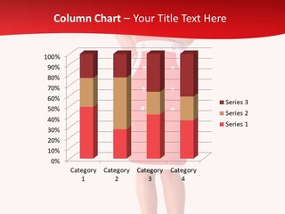 A Woman In A Red Dress Is Holding A Present PowerPoint Template