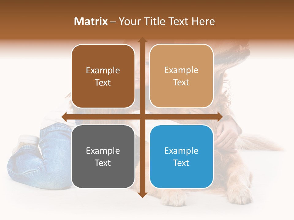 A Girl Hugging A Dog With A White Background PowerPoint Template