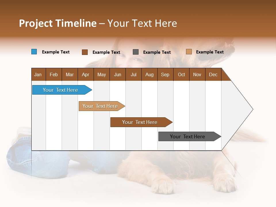 A Girl Hugging A Dog With A White Background PowerPoint Template