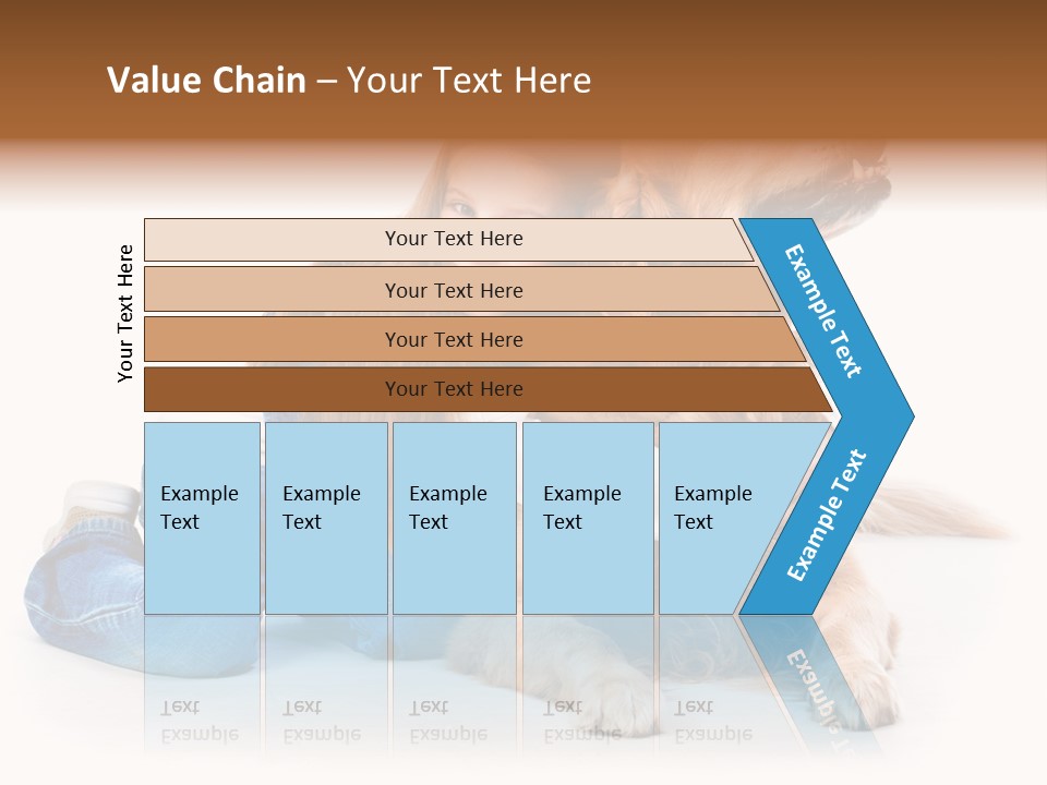 A Girl Hugging A Dog With A White Background PowerPoint Template