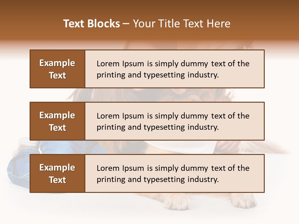 A Girl Hugging A Dog With A White Background PowerPoint Template