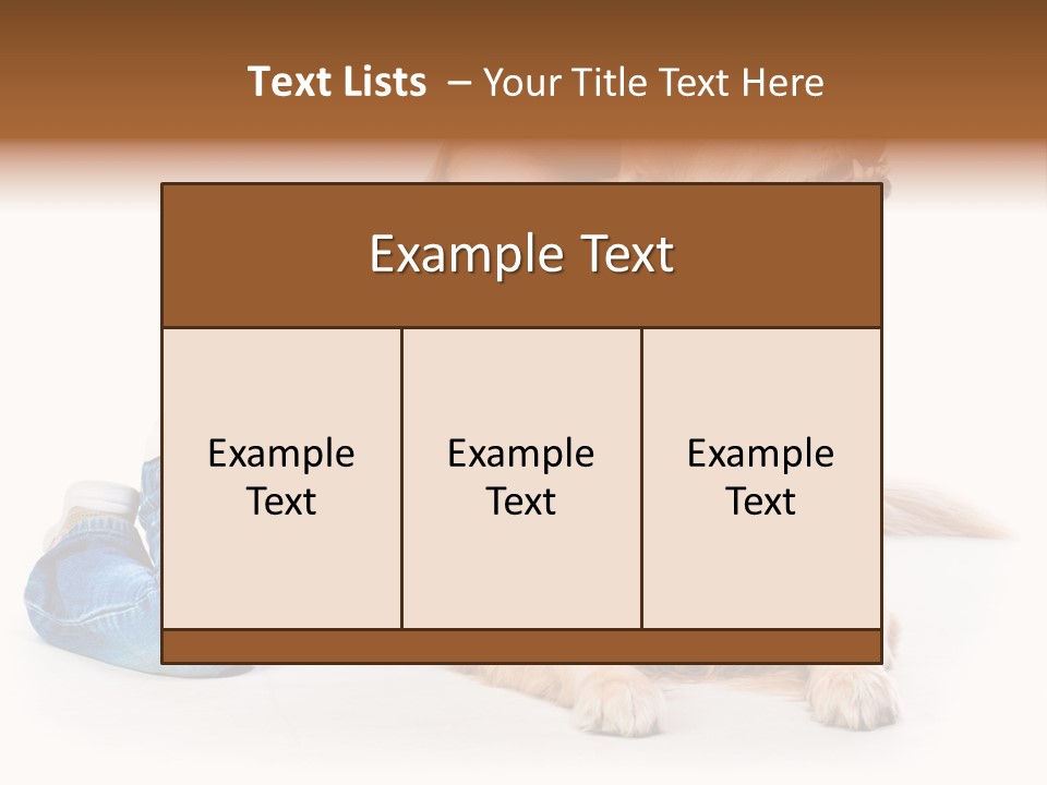 A Girl Hugging A Dog With A White Background PowerPoint Template