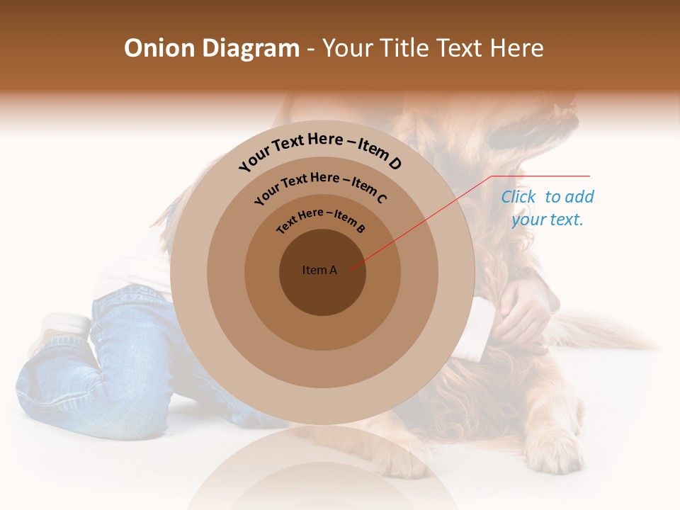 A Girl Hugging A Dog With A White Background PowerPoint Template