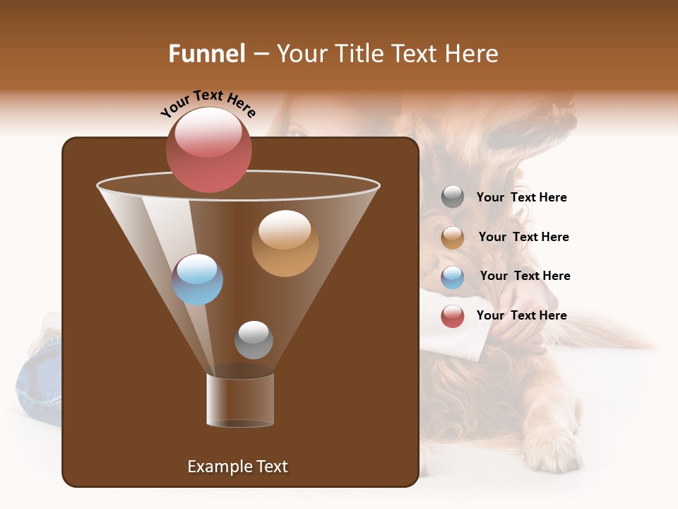 A Girl Hugging A Dog With A White Background PowerPoint Template