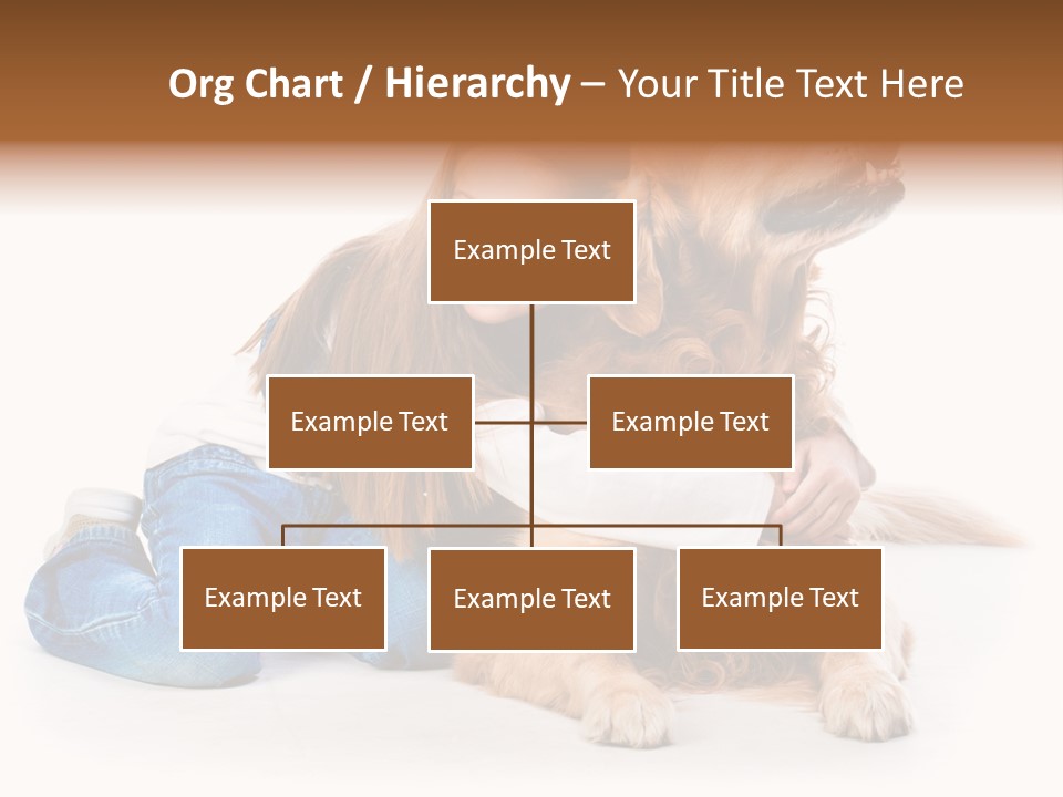 A Girl Hugging A Dog With A White Background PowerPoint Template