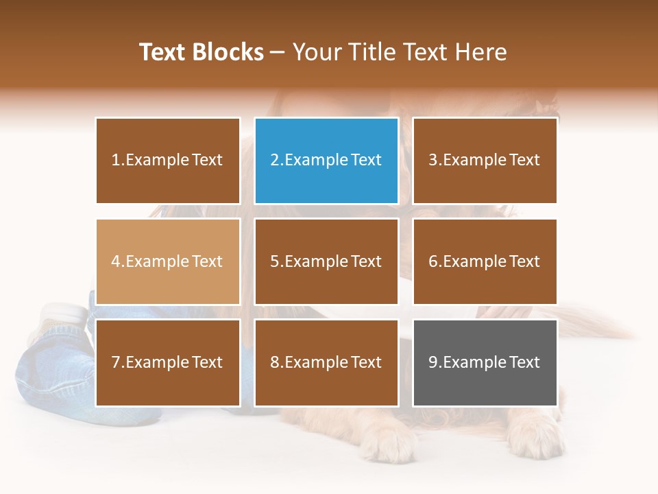 A Girl Hugging A Dog With A White Background PowerPoint Template