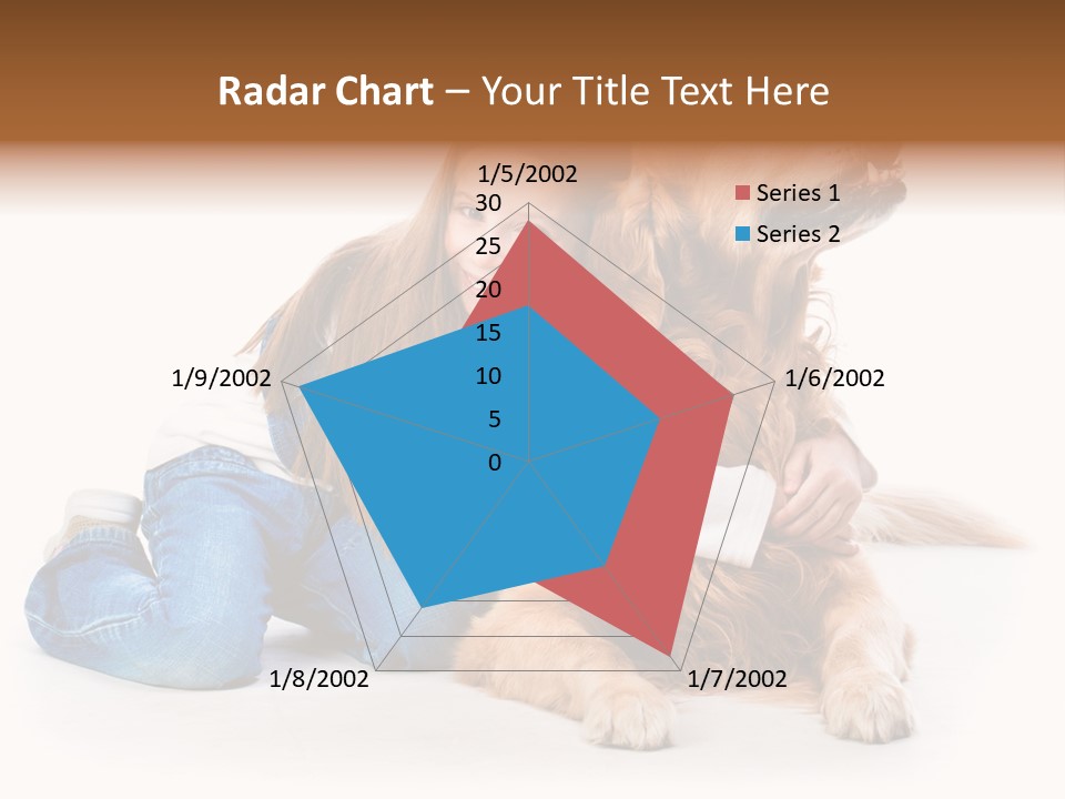 A Girl Hugging A Dog With A White Background PowerPoint Template