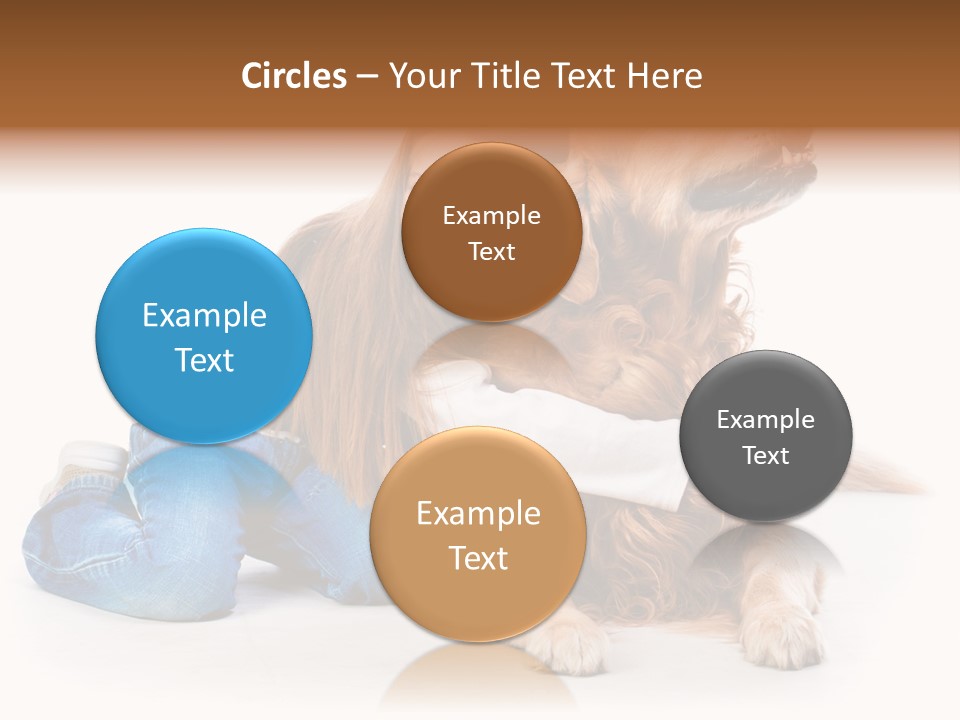 A Girl Hugging A Dog With A White Background PowerPoint Template