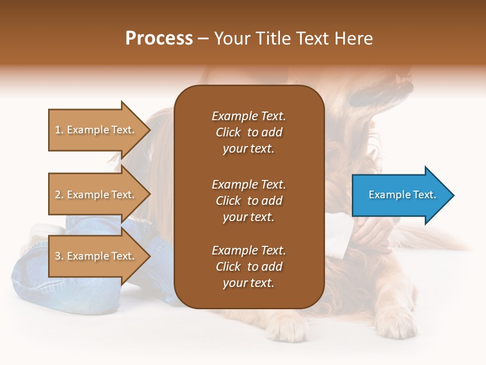 A Girl Hugging A Dog With A White Background PowerPoint Template