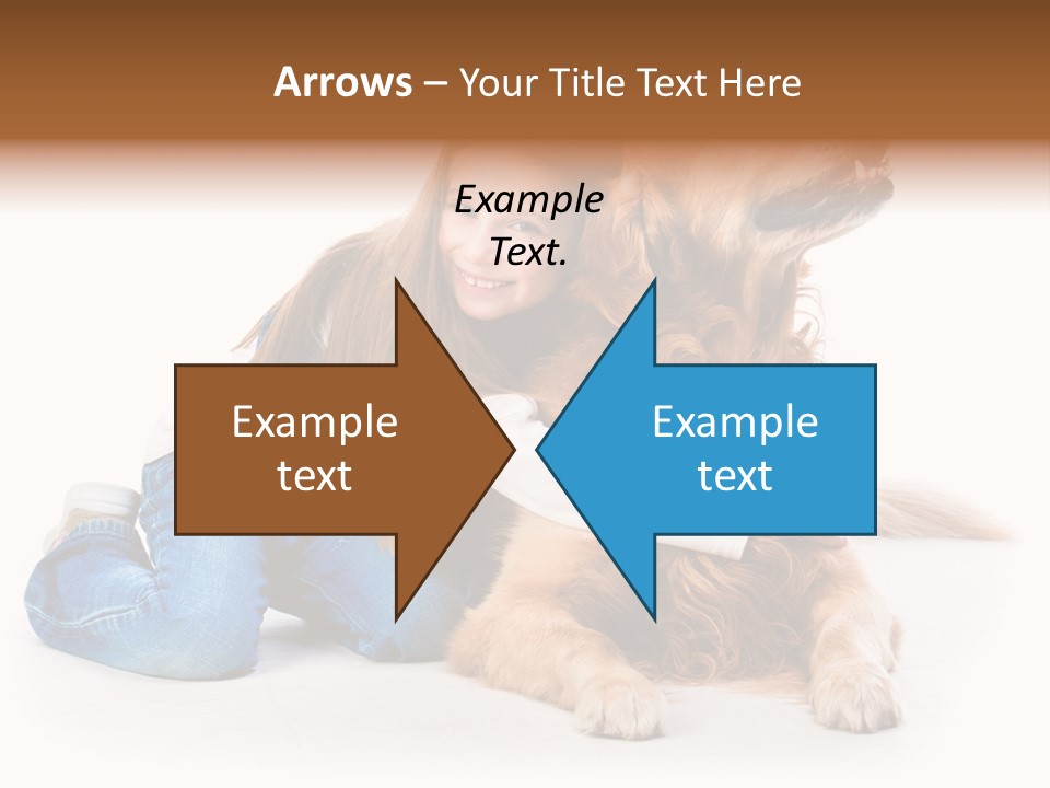 A Girl Hugging A Dog With A White Background PowerPoint Template