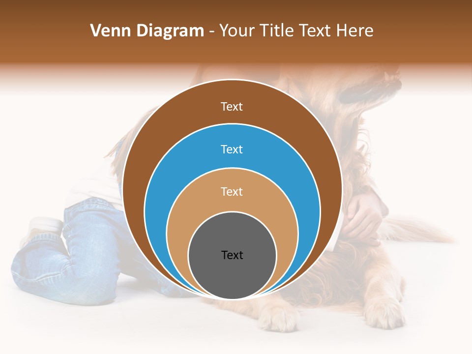 A Girl Hugging A Dog With A White Background PowerPoint Template