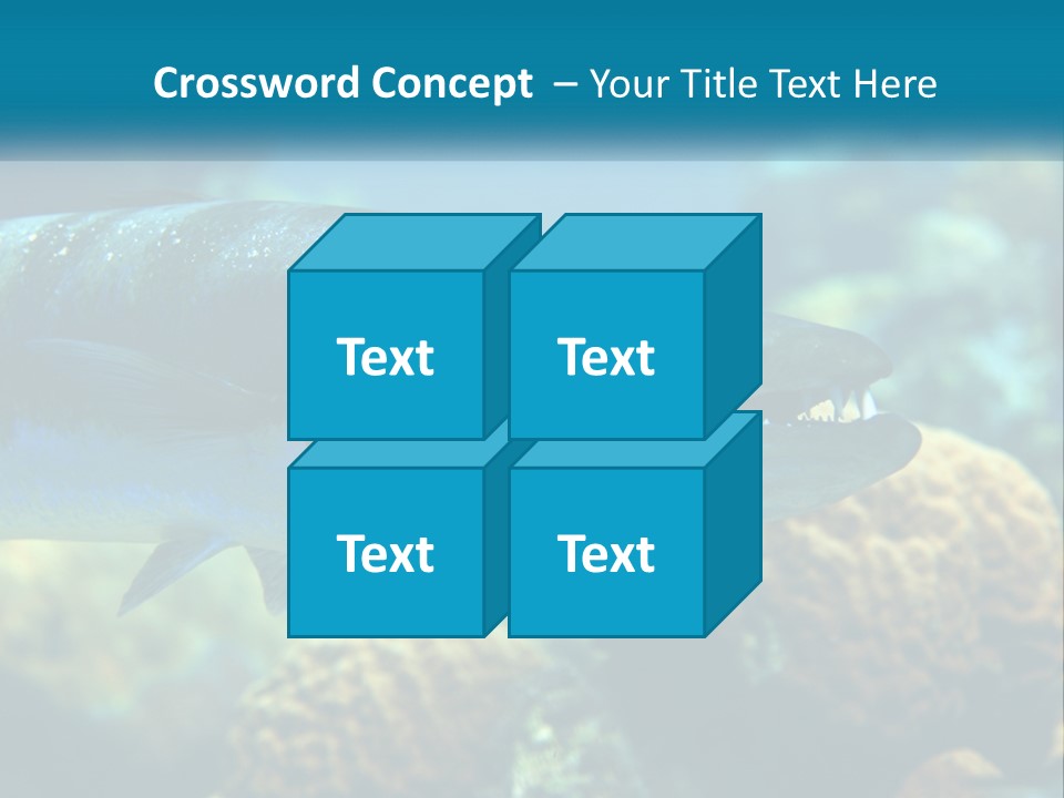 A Large Fish Is Swimming In The Water PowerPoint Template