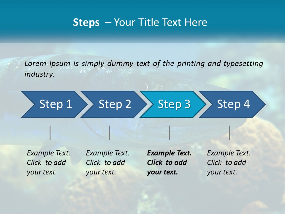 A Large Fish Is Swimming In The Water PowerPoint Template