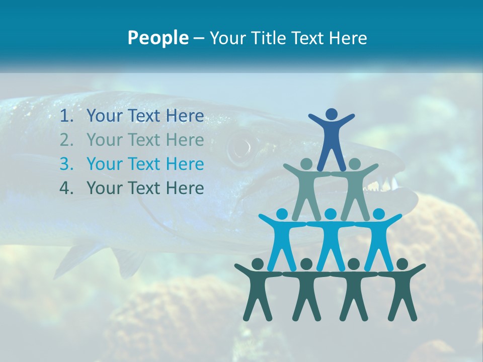 A Large Fish Is Swimming In The Water PowerPoint Template