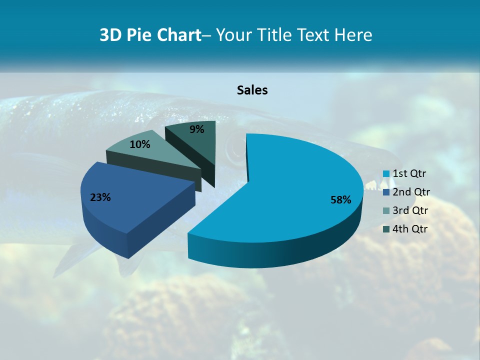 A Large Fish Is Swimming In The Water PowerPoint Template