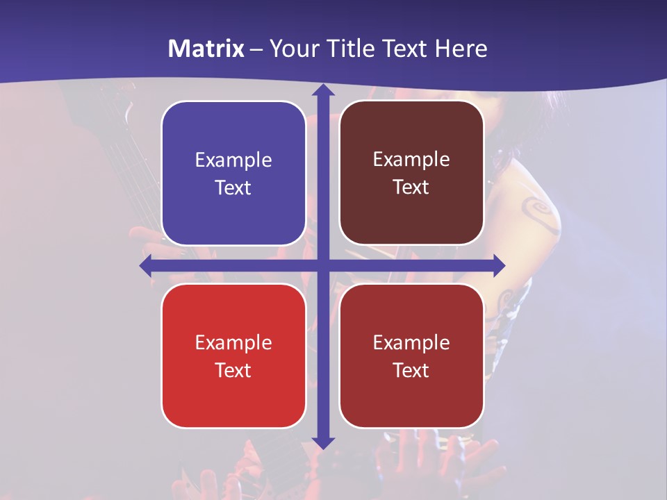 A Woman Singing Into A Microphone While Holding A Guitar PowerPoint Template