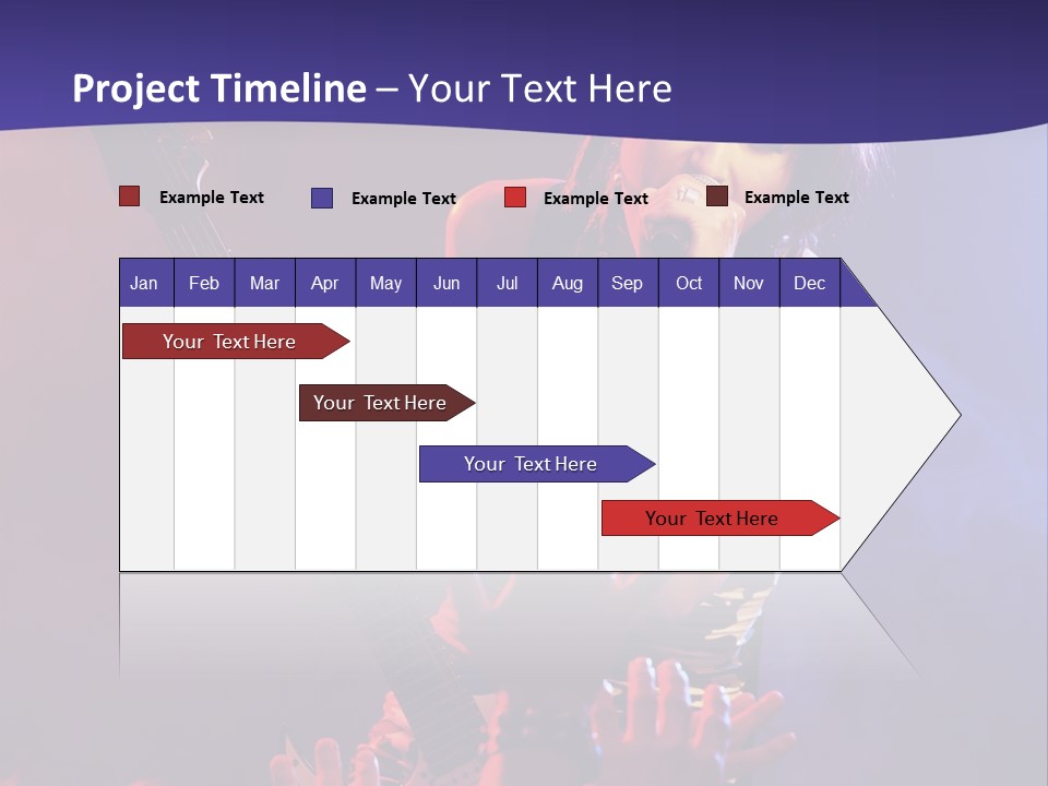 A Woman Singing Into A Microphone While Holding A Guitar PowerPoint Template