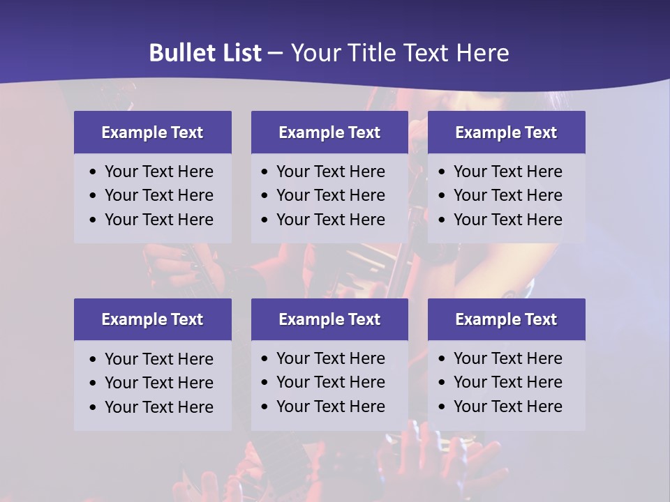 A Woman Singing Into A Microphone While Holding A Guitar PowerPoint Template