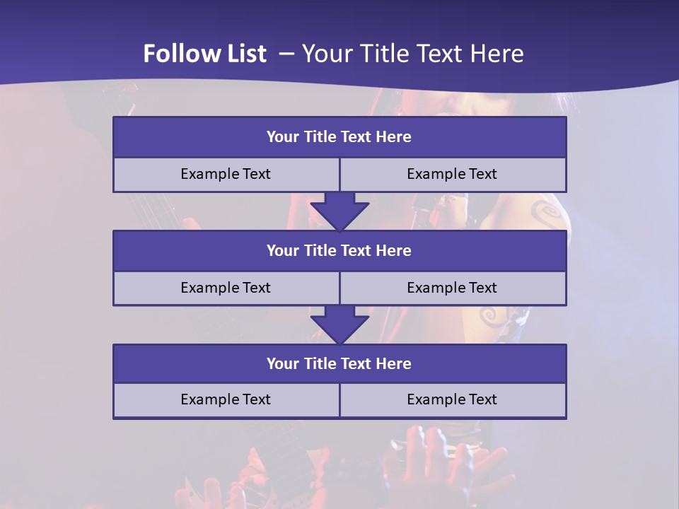 A Woman Singing Into A Microphone While Holding A Guitar PowerPoint Template