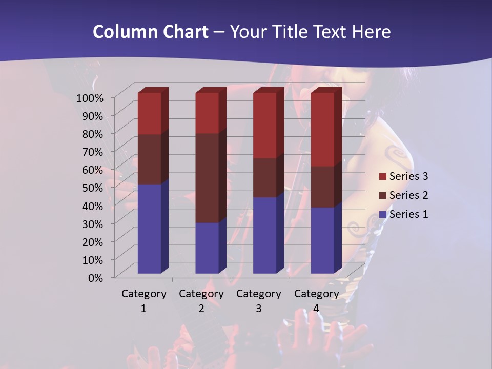 A Woman Singing Into A Microphone While Holding A Guitar PowerPoint Template