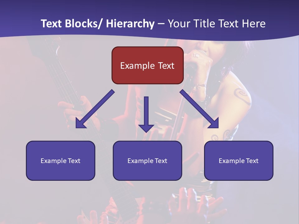 A Woman Singing Into A Microphone While Holding A Guitar PowerPoint Template