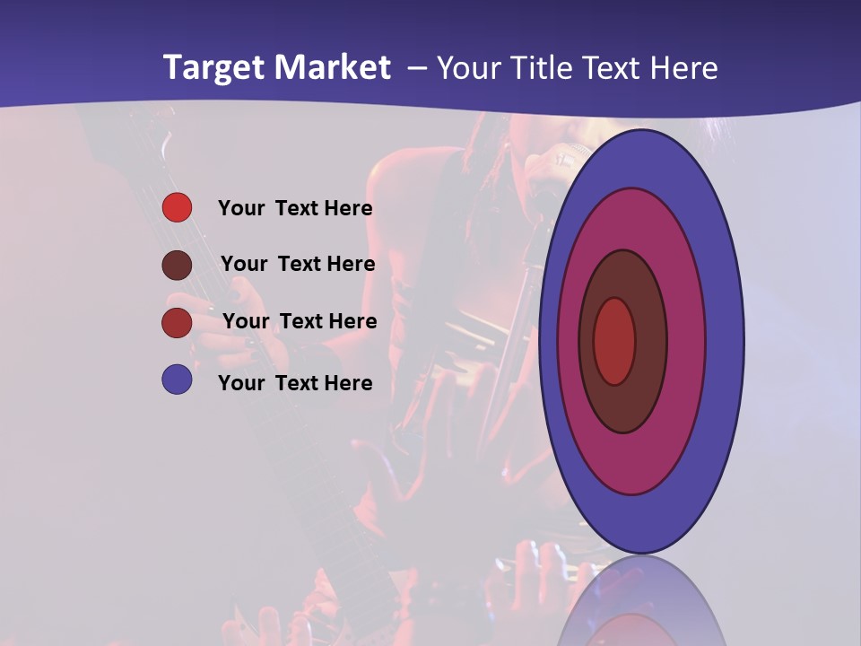 A Woman Singing Into A Microphone While Holding A Guitar PowerPoint Template