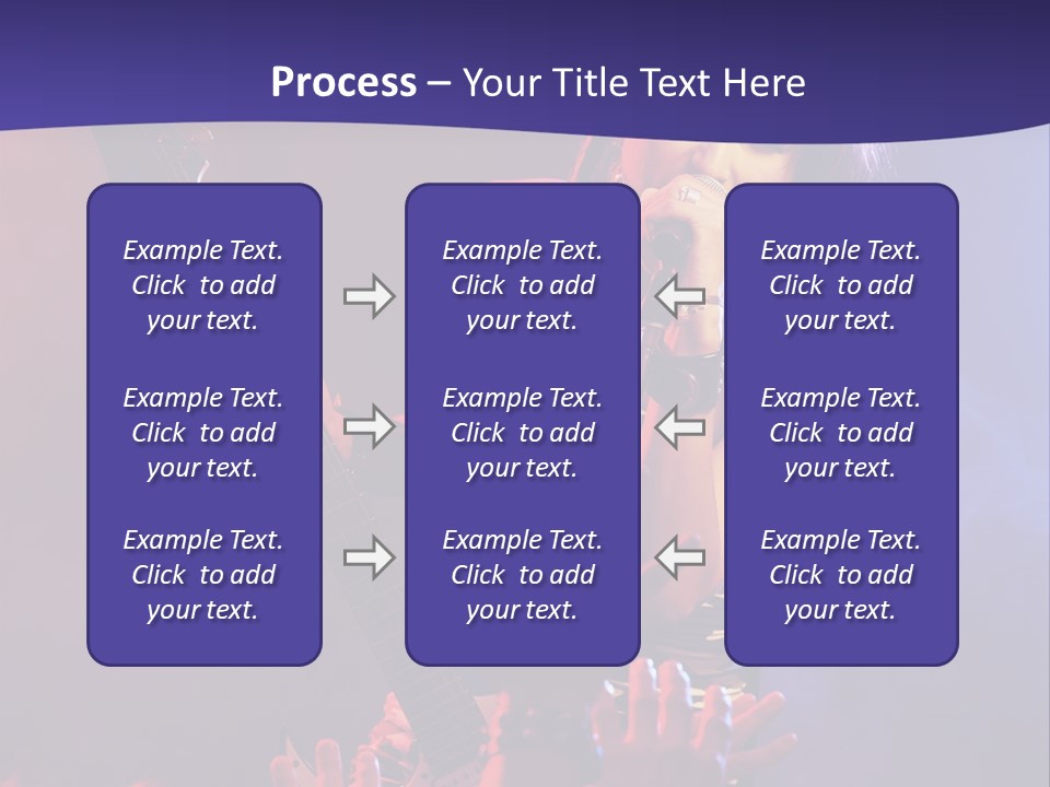 A Woman Singing Into A Microphone While Holding A Guitar PowerPoint Template