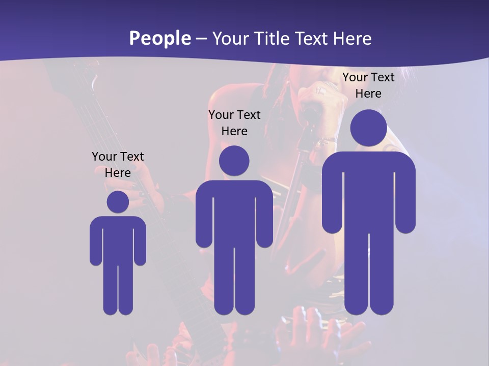 A Woman Singing Into A Microphone While Holding A Guitar PowerPoint Template