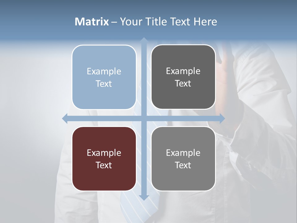 A Man In A White Shirt And Blue Tie Making The Vulcan Sign PowerPoint Template