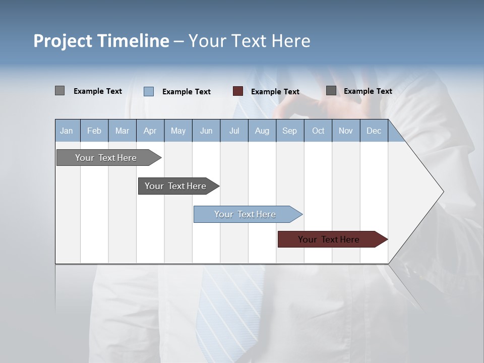 A Man In A White Shirt And Blue Tie Making The Vulcan Sign PowerPoint Template