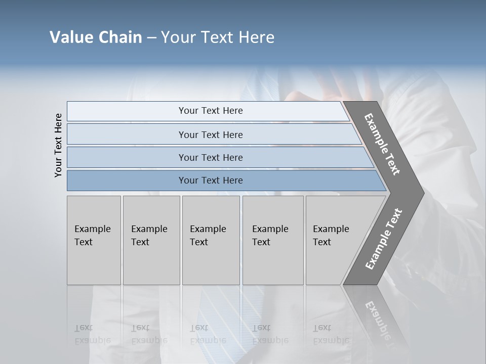 A Man In A White Shirt And Blue Tie Making The Vulcan Sign PowerPoint Template