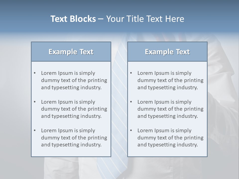 A Man In A White Shirt And Blue Tie Making The Vulcan Sign PowerPoint Template