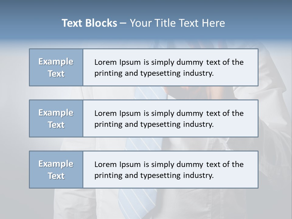 A Man In A White Shirt And Blue Tie Making The Vulcan Sign PowerPoint Template