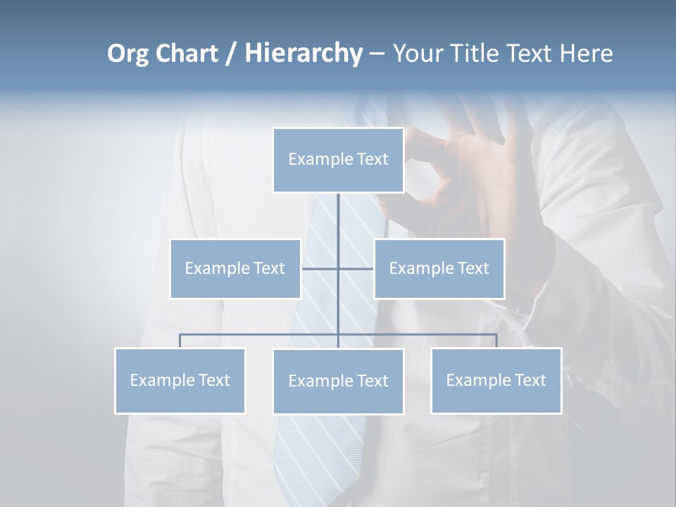 A Man In A White Shirt And Blue Tie Making The Vulcan Sign PowerPoint Template