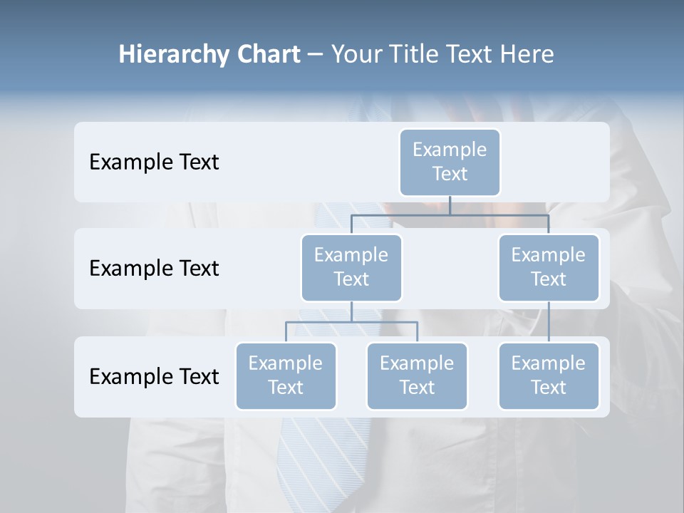 A Man In A White Shirt And Blue Tie Making The Vulcan Sign PowerPoint Template